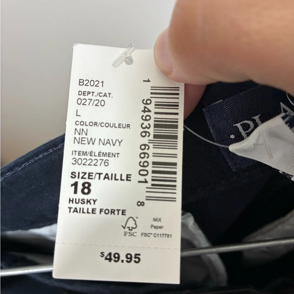 The Children’s Place Boys‎ Sz 18 Chino Pants Straight Leg Navy Blue Sz 18 School